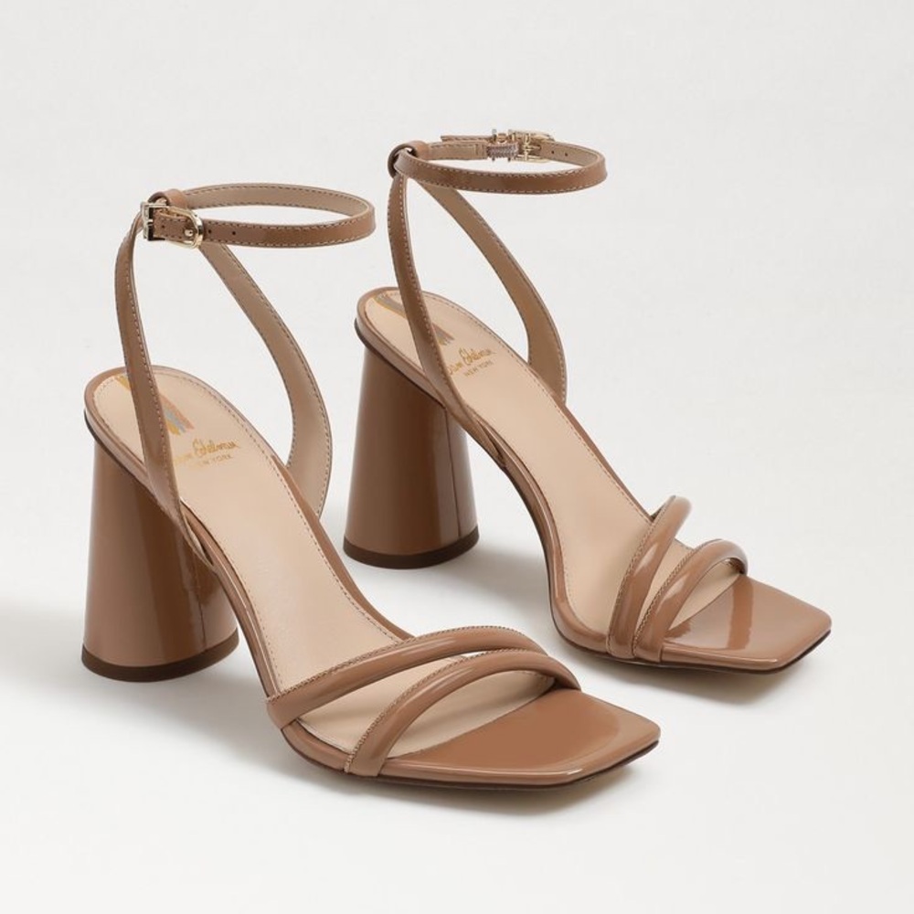 Sam Edelman Kia Block Heel Sandal Rosa Blush Patent